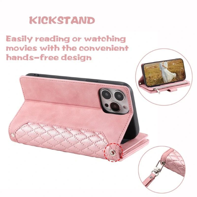 Pouzdro pro iPhone 15 Pro Luxury Double Layer růžové