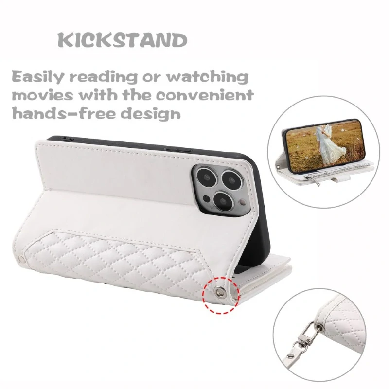 Pouzdro pro iPhone 15 Pro Luxury Double Layer bílé