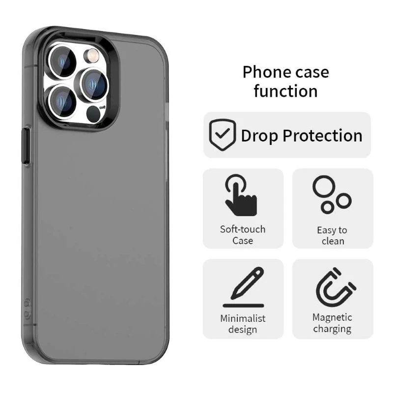 Kryt na iPhone 15 Pro gumový Matte černý