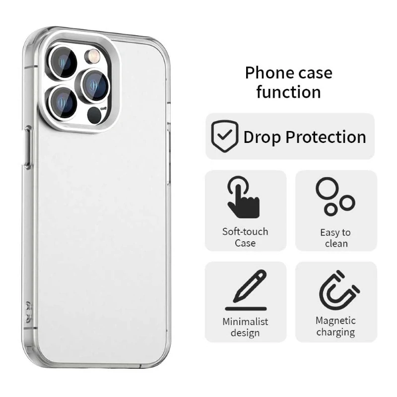Kryt na iPhone 15 Pro gumový Matte bílý