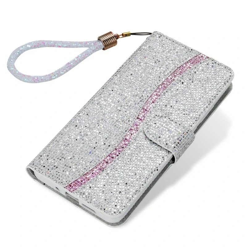 Pouzdro pro iPhone 15 Pro Glitter stříbrný