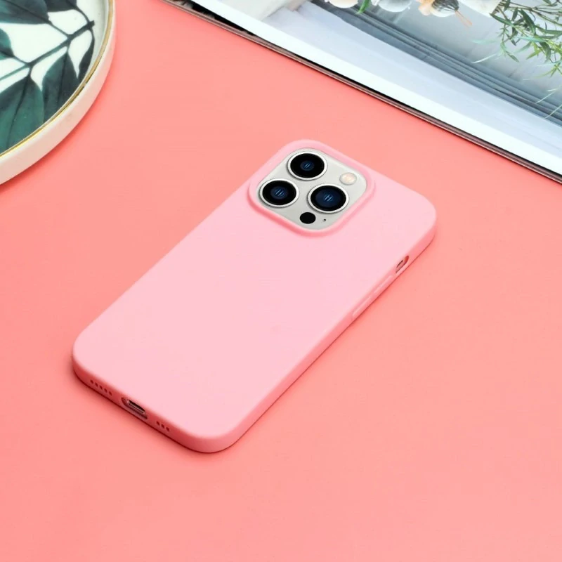 Kryt na iPhone 15 Pro gumový Premium růžový