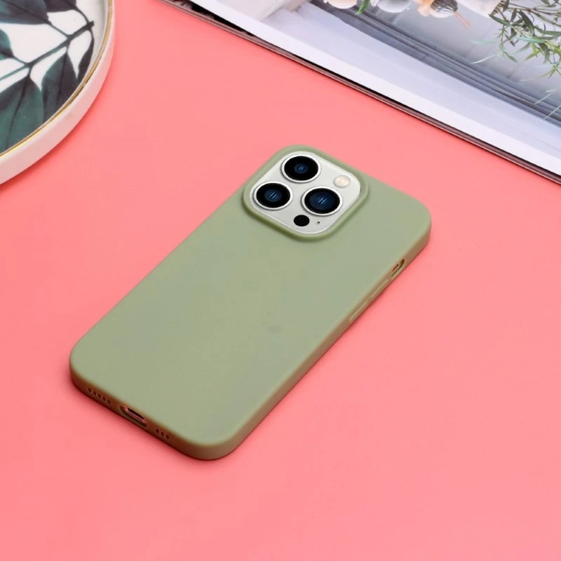Kryt na iPhone 15 Pro gumový Premium zelený