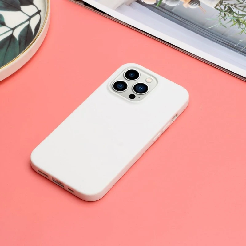 Kryt na iPhone 15 Pro gumový Premium bílý