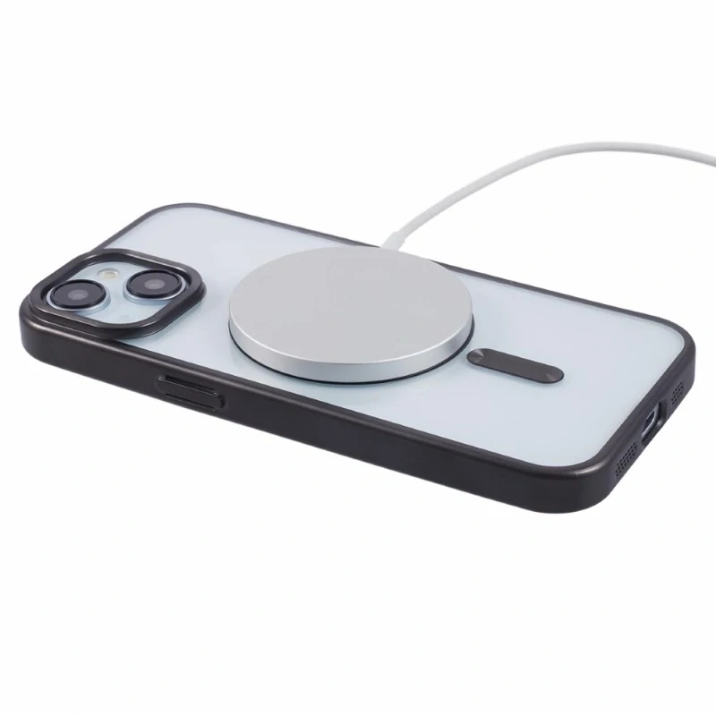 Kryt na iPhone 13 gumový s podporou MagSafe černý