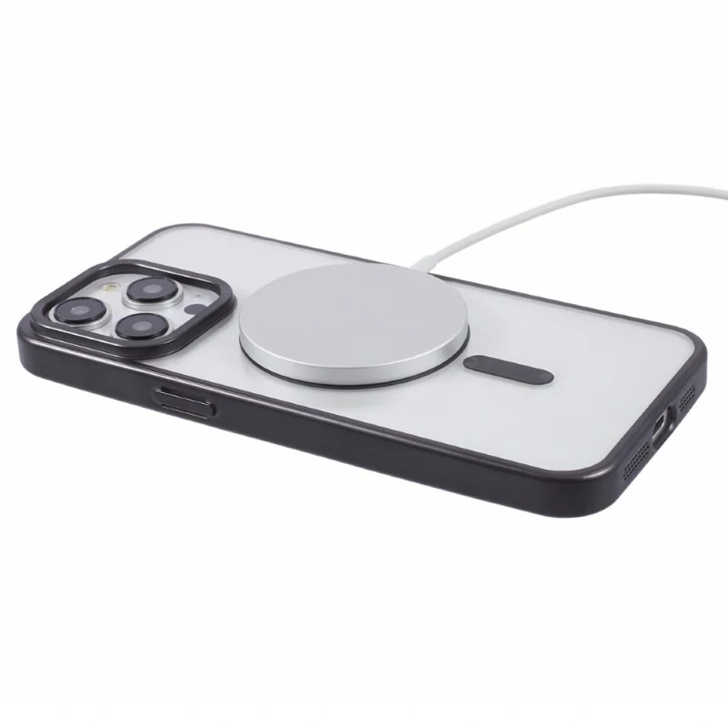 Kryt na iPhone 14 Pro Max gumový s podporou MagSafe černý