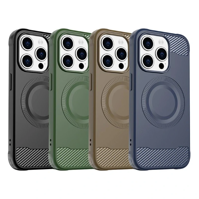 Kryt na iPhone 14 Pro Max gumový (podpora MagSafe) modrý