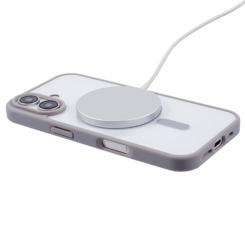 Kryt na iPhone 16 matný s podporou MagSafe šedý