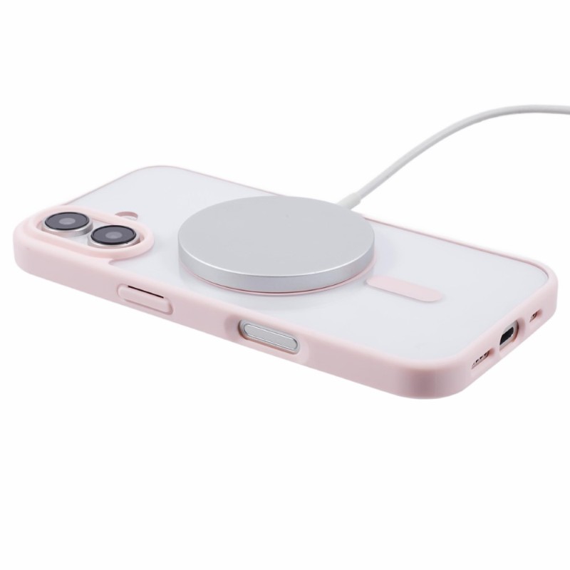 Kryt na iPhone 16 matný s podporou MagSafe růžový