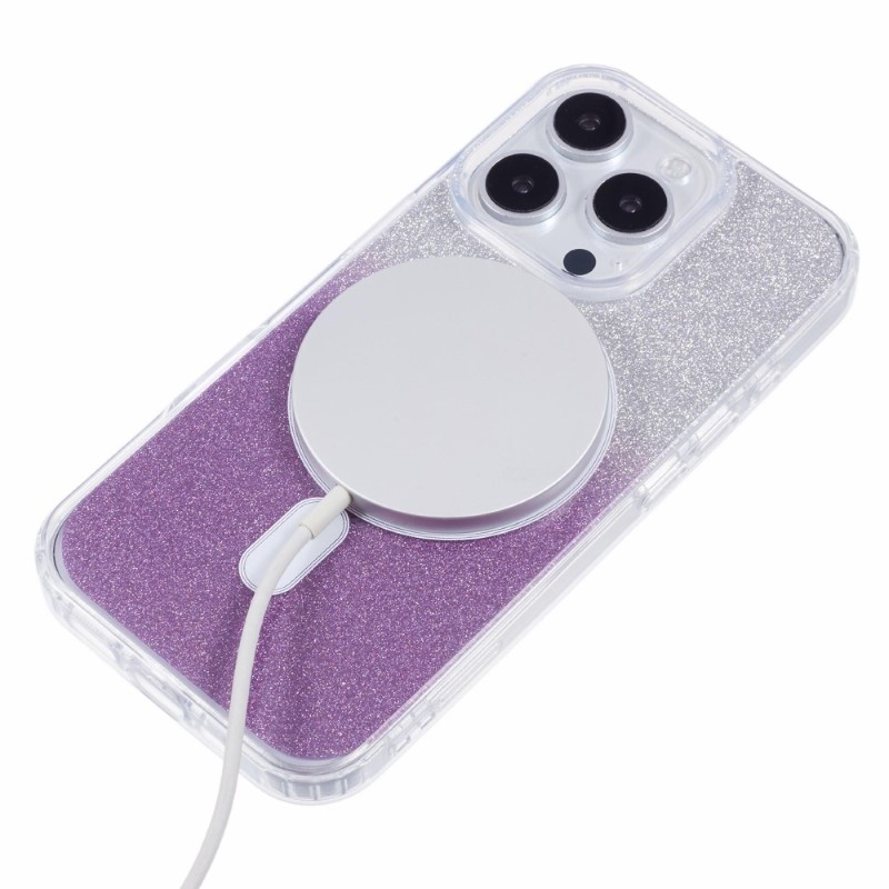 Kryt na iPhone 16 Pro Glitter s podporou MAGSAFE fialový