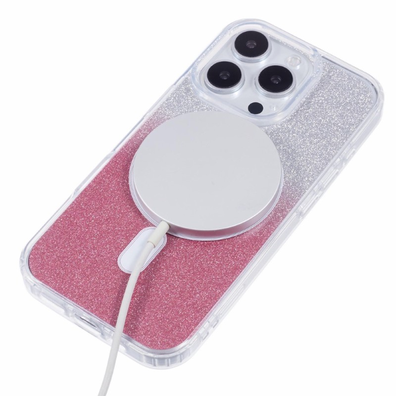 Kryt na iPhone 16 Pro Glitter s podporou MAGSAFE růžový