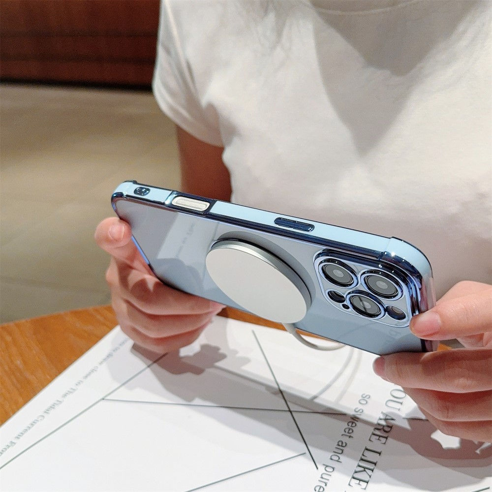 Kryt na iPhone 16 Pro Luxury s podporou MAGSAFE modrý