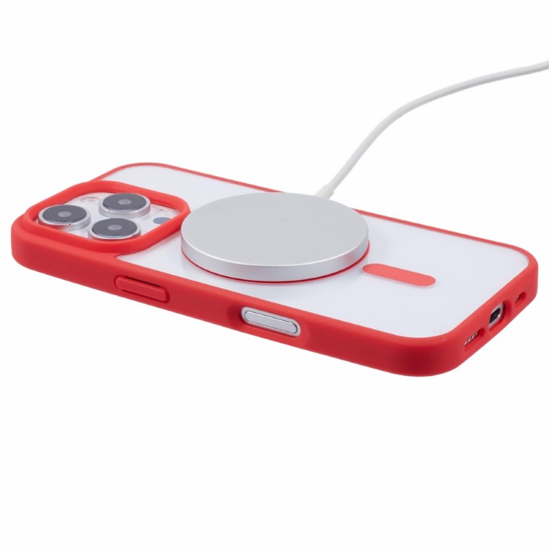 Kryt na iPhone 16 Pro matný s podporou MagSafe červený