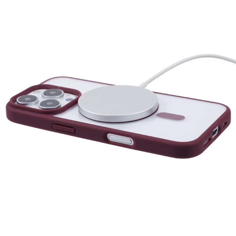 Kryt na iPhone 16 Pro matný s podporou MagSafe vínový