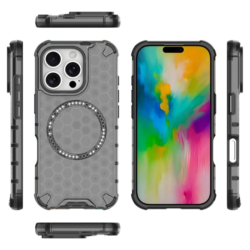 Kryt na iPhone 16 Pro Max odolný Honeycomb s podporou Magsafe černý