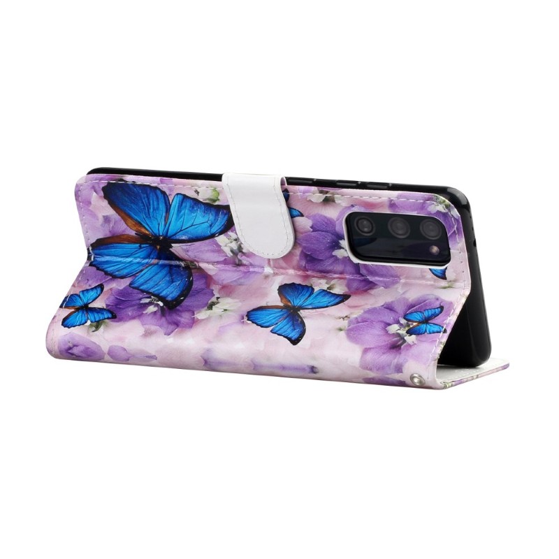 Pouzdro na Samsung Galaxy S20 Motýl fialové