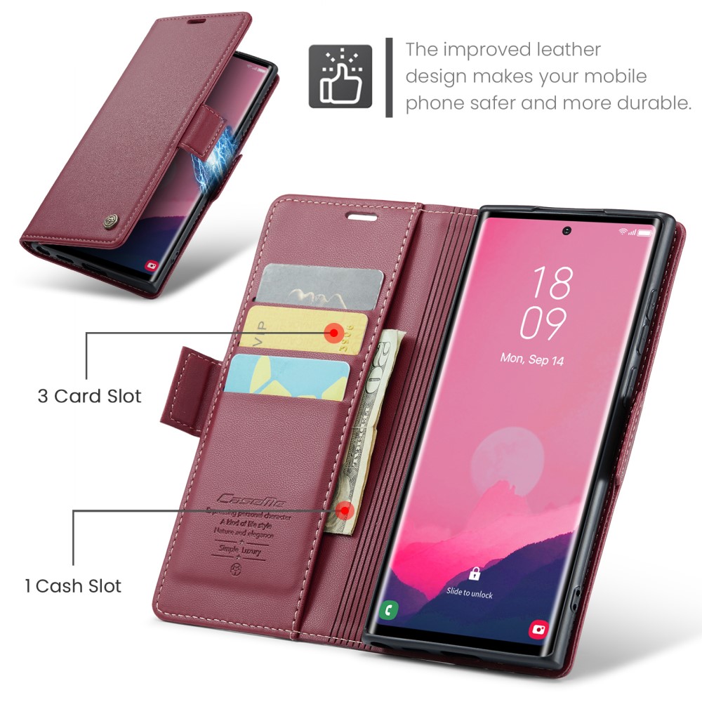 Pouzdro na Samsung Galaxy S25 Ultra CASEME smooth červené