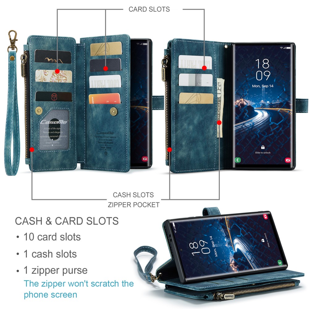 Pouzdro na Samsung Galaxy S25 Ultra CASEME Deluxe modré