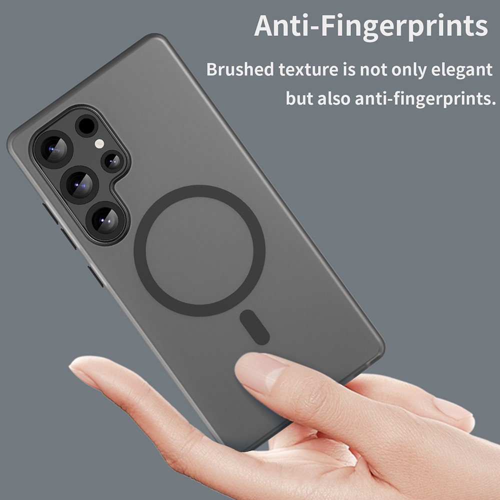 Kryt na Samsung Galaxy S25 Ultra gumový Magnetic (podpora MagSafe) černý