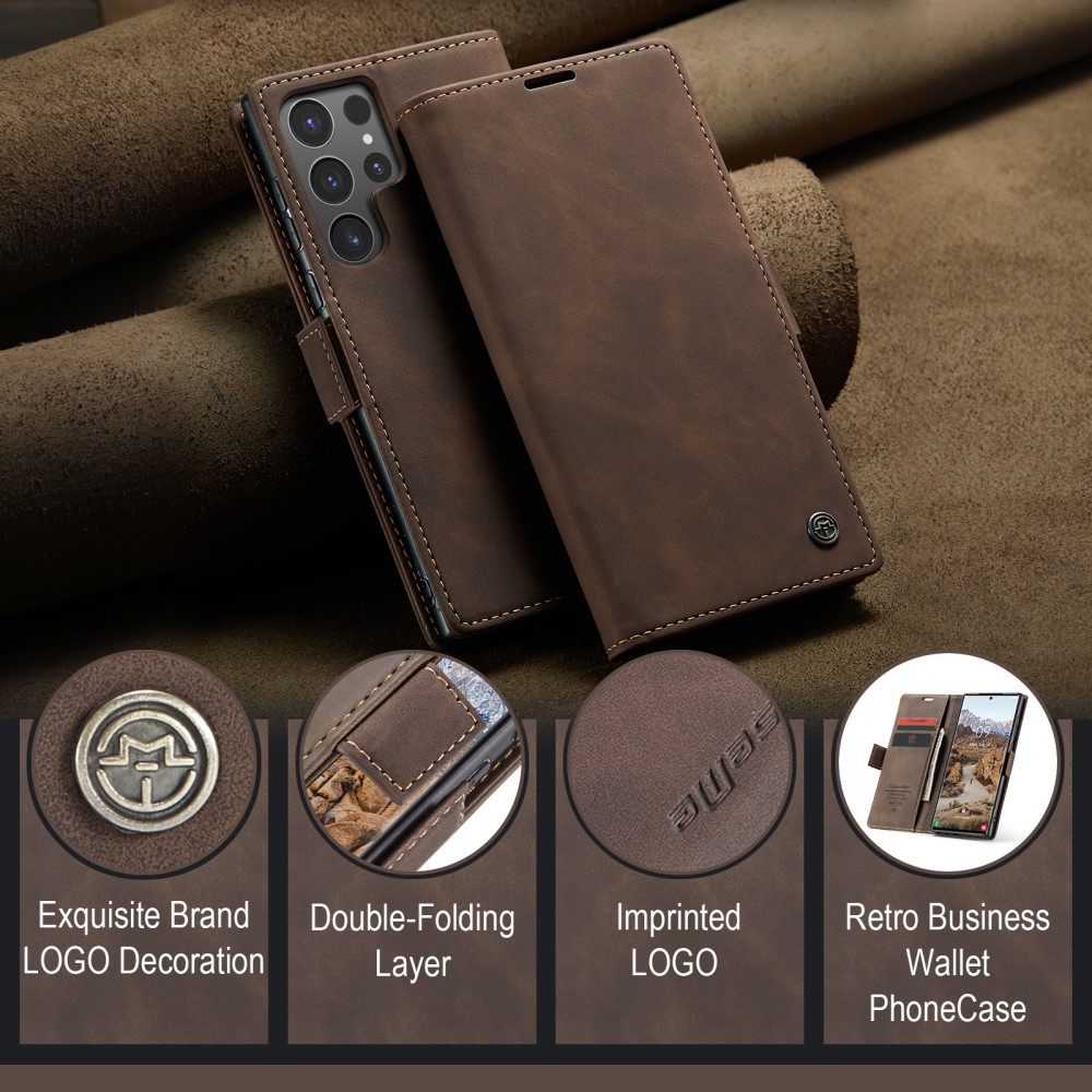 Pouzdro na Samsung Galaxy S25 Ultra CASEME hnědé