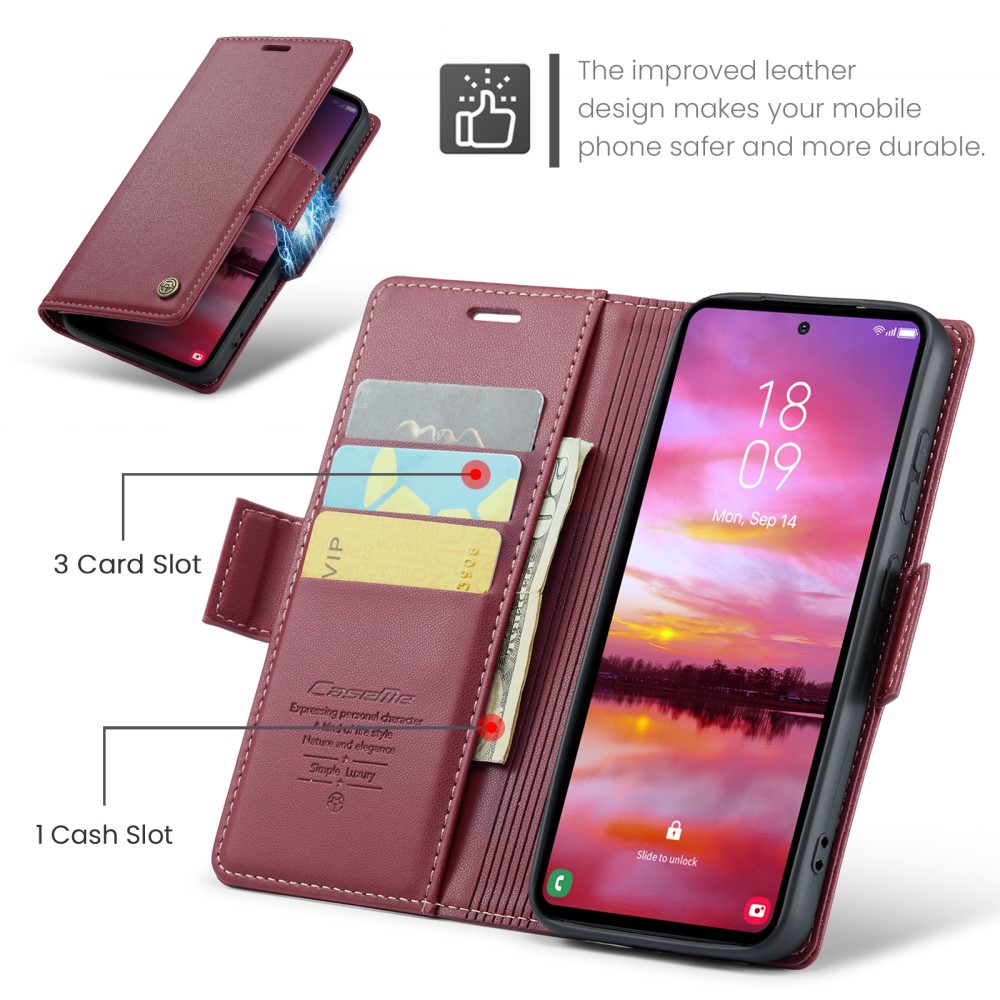 Pouzdro na Samsung Galaxy S25 CASEME smooth červené
