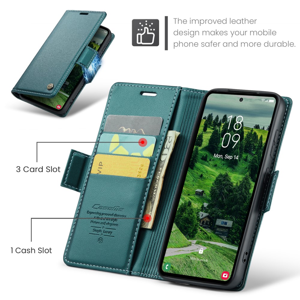 Pouzdro na Samsung Galaxy S25 CASEME smooth zelené