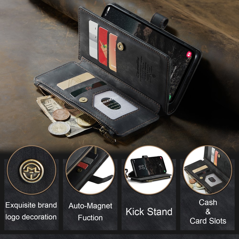 Pouzdro na Samsung Galaxy S25 CASEME Deluxe černé