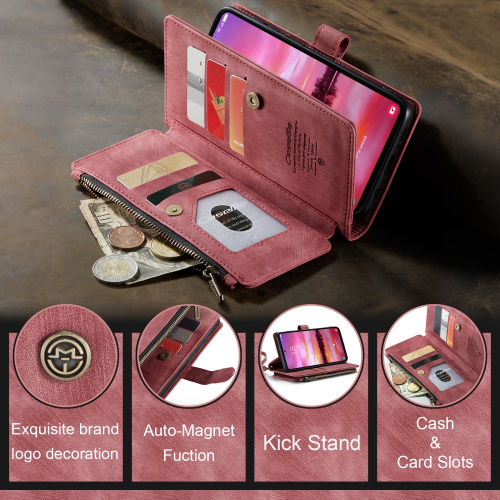 Pouzdro na Samsung Galaxy S25 CASEME Deluxe červené