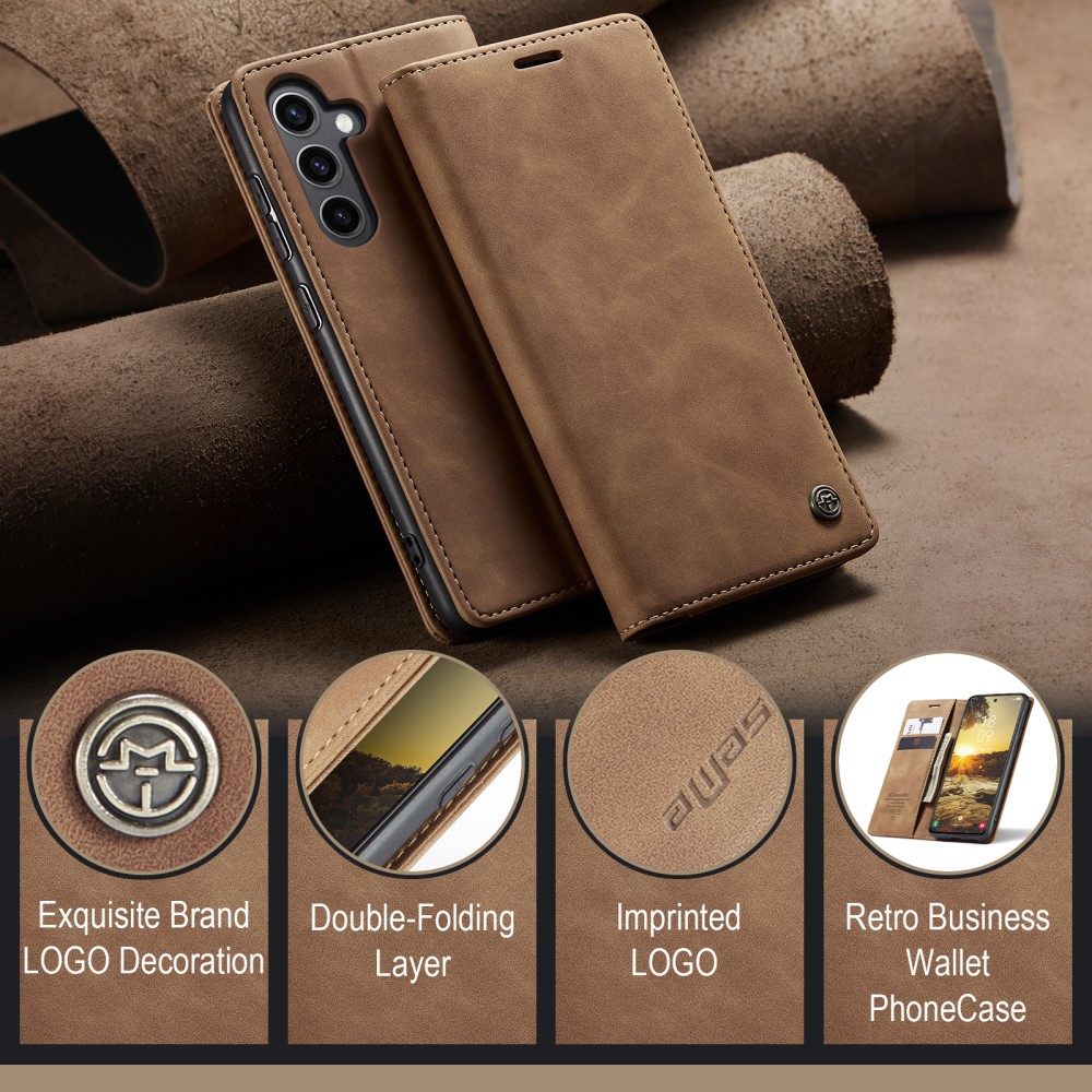 Pouzdro na Samsung Galaxy S25 CASEME světle hnědé
