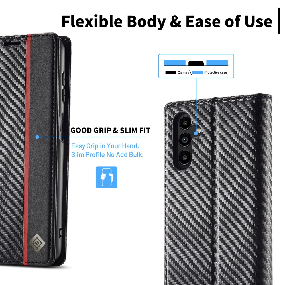 Pouzdro na Samsung Galaxy S25 LC.IMEEKE Carbon vertical