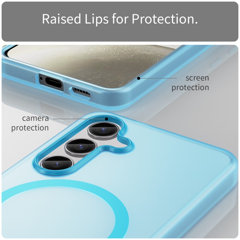 Kryt na Samsung Galaxy S24 gumový Magnetic (podpora MagSafe) modrý