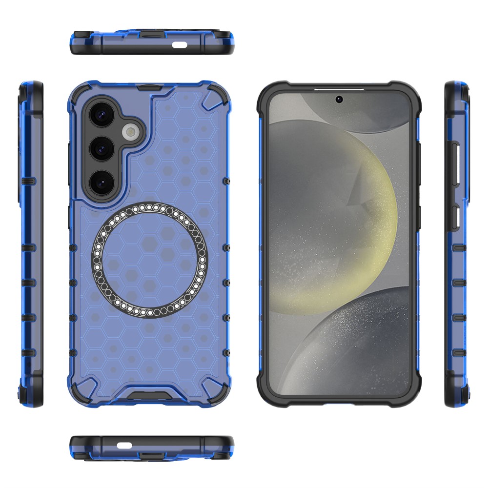 Kryt na Samsung Galaxy S24 odolný Honeycomb s podporou Magsafe modrý