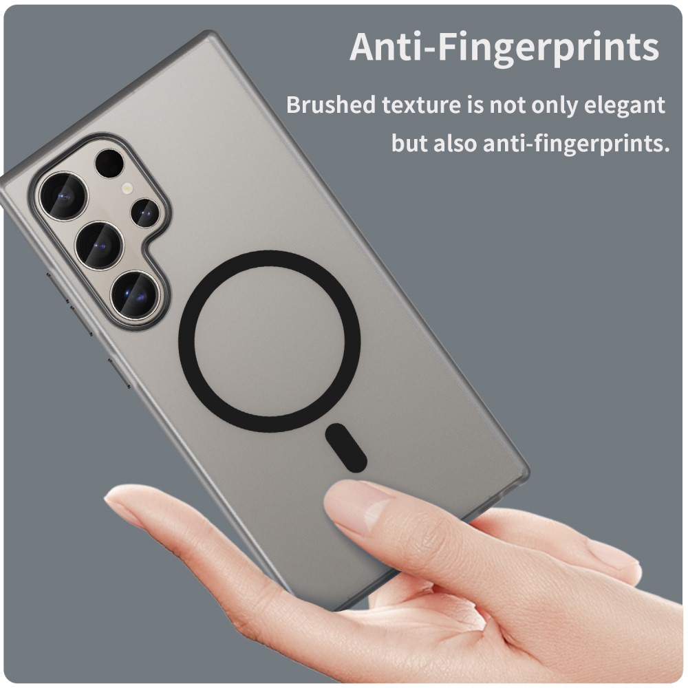 Kryt na Samsung Galaxy S23 Ultra gumový Magnetic (podpora MagSafe) černý