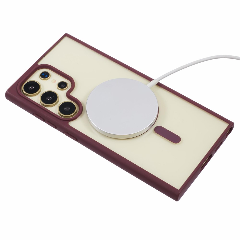 Kryt na Samsung Galaxy S23 Ultra matný s podporou MagSafe vínový