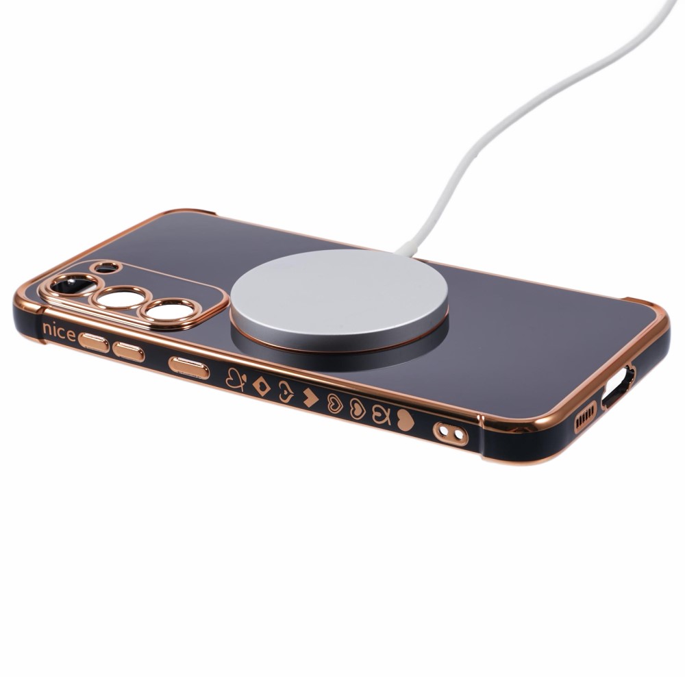Kryt na Samsung Galaxy S23 Srdíčko s podporou MagSafe černý