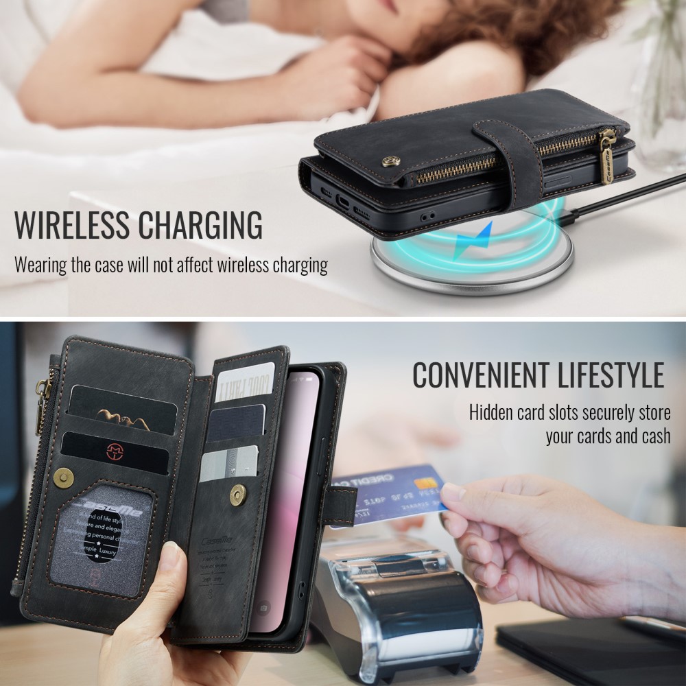 Pouzdro pro iPhone 16E CASEME Luxury Double Layer černé