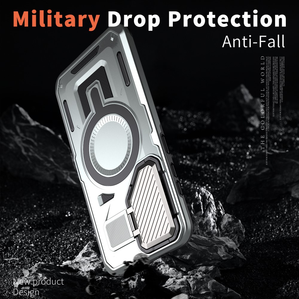 Kryt na Samsung Galaxy S24 FE s krytkou na fotoaparát stříbrný