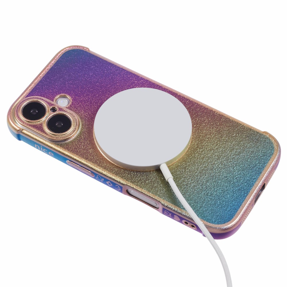 Kryt na iPhone 16 Srdíčko s podporou MagSafe duhový