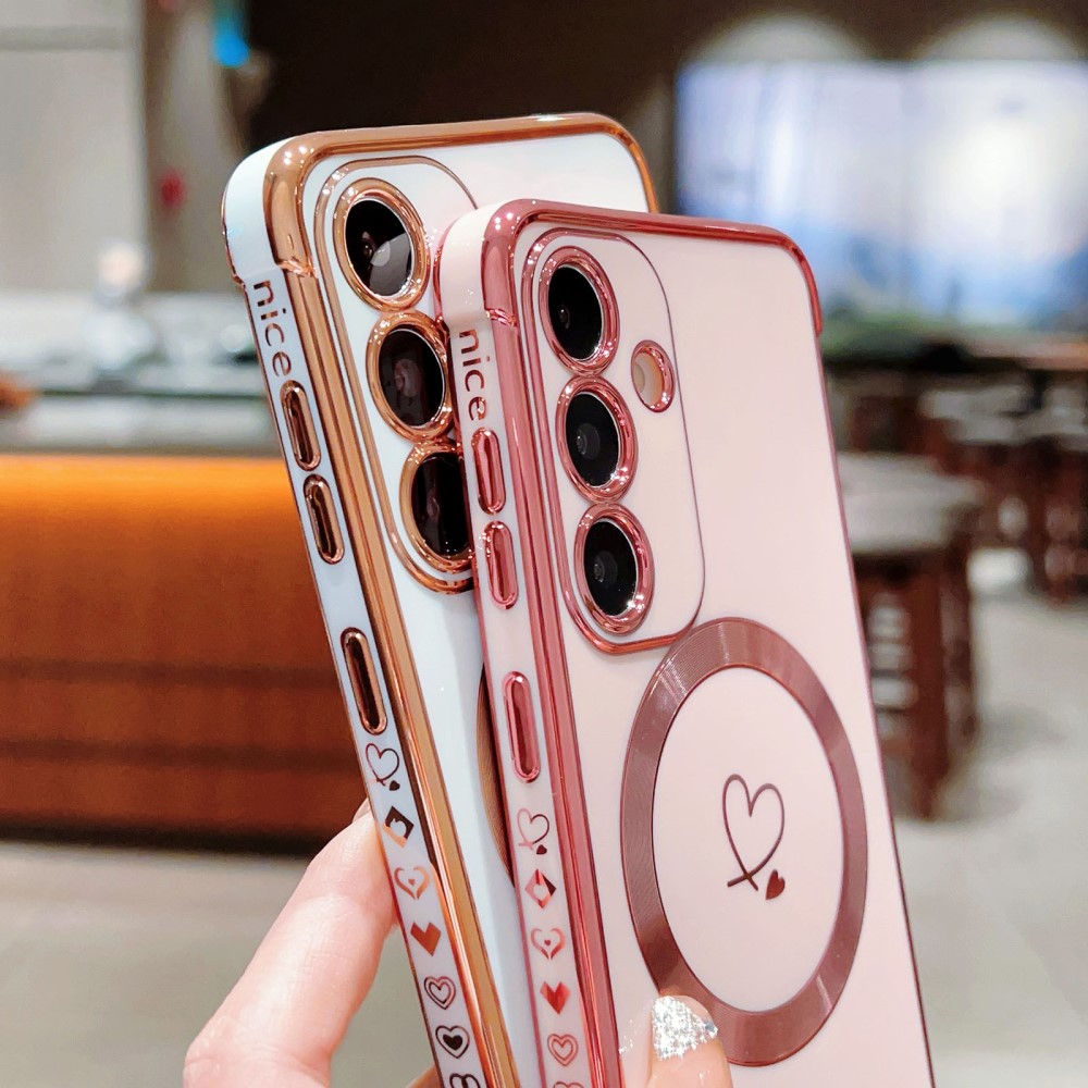 Kryt na Samsung Galaxy S23 FE Srdíčko s podporou MagSafe fialový