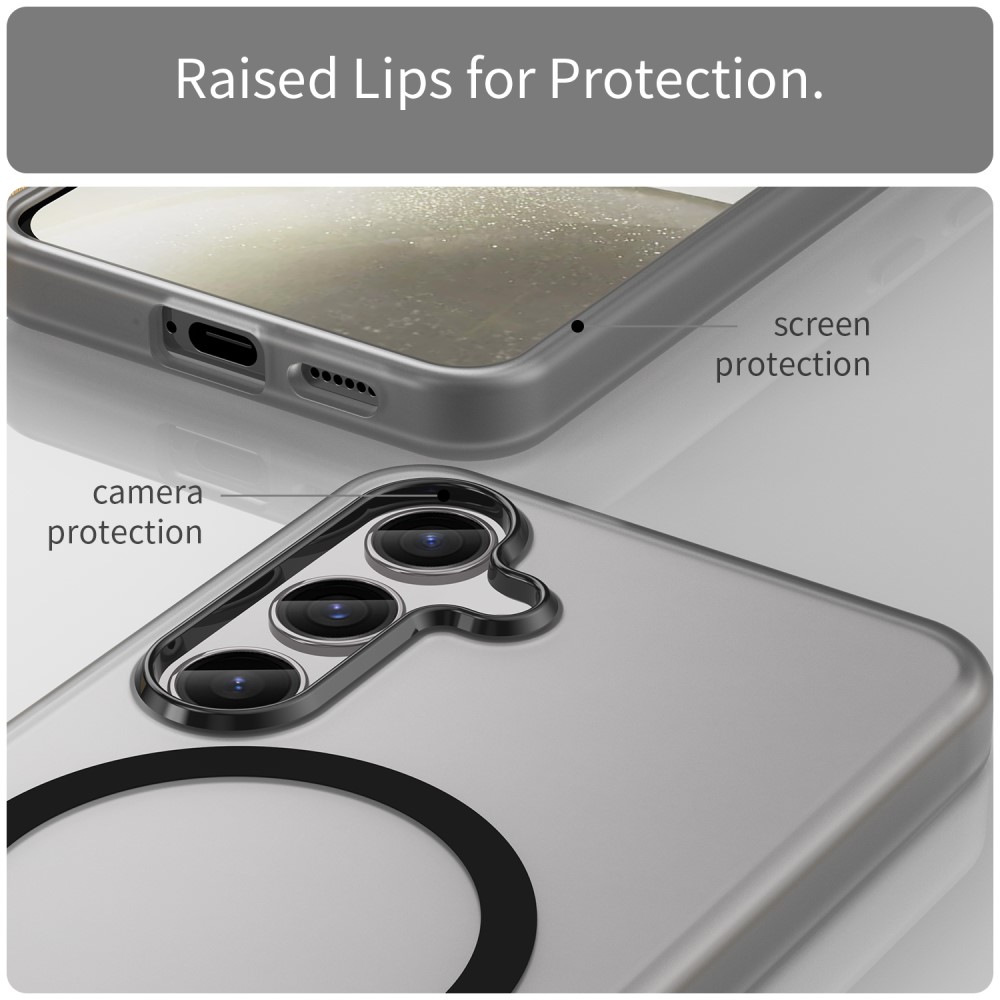 Kryt na Samsung Galaxy S25+ gumový Magnetic (podpora MagSafe) černý