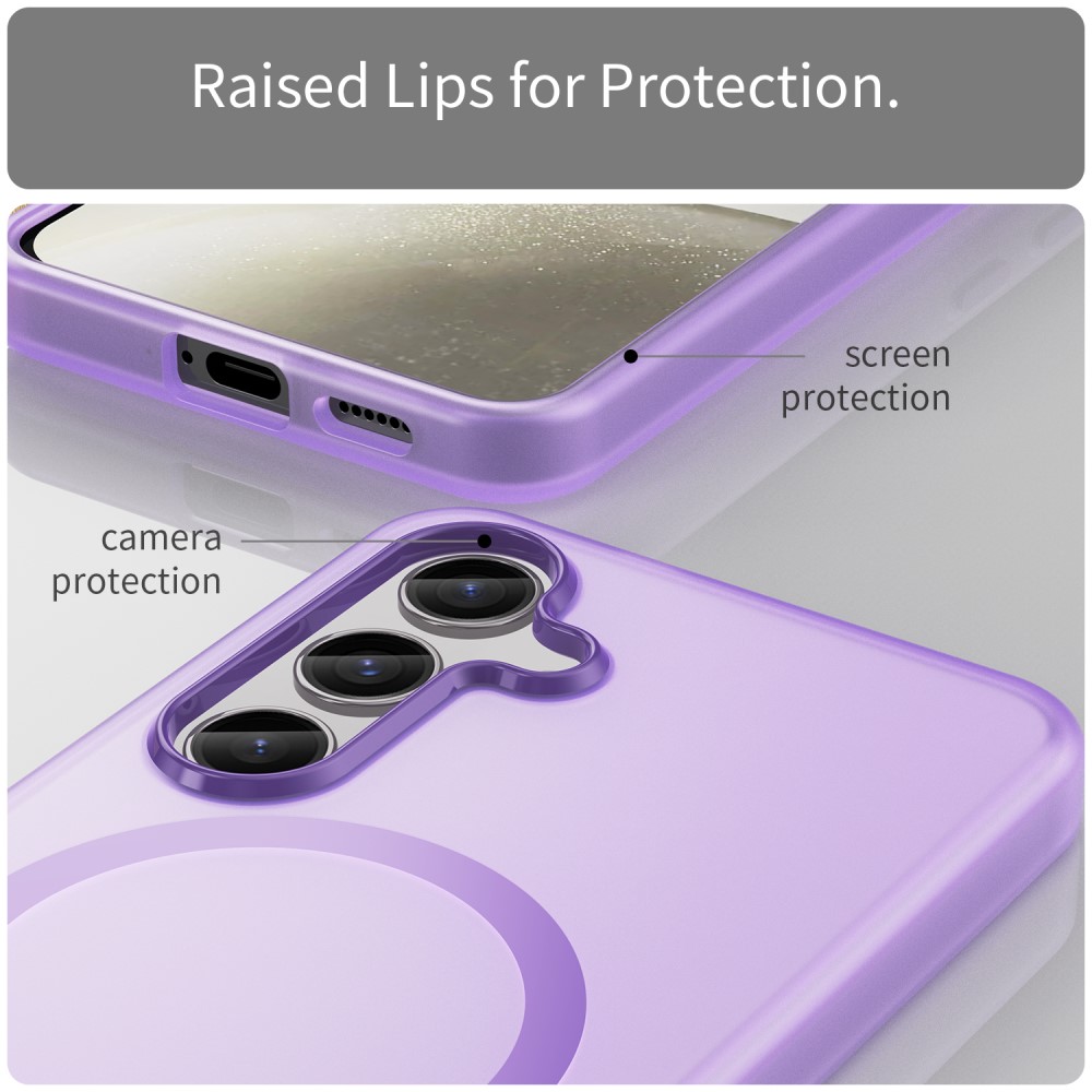 Kryt na Samsung Galaxy S25+ gumový Magnetic (podpora MagSafe) fialový