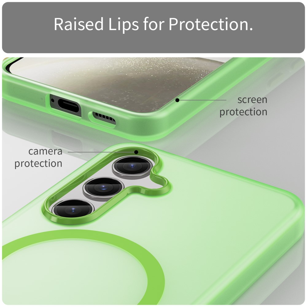 Kryt na Samsung Galaxy S25+ gumový Magnetic (podpora MagSafe) zelený