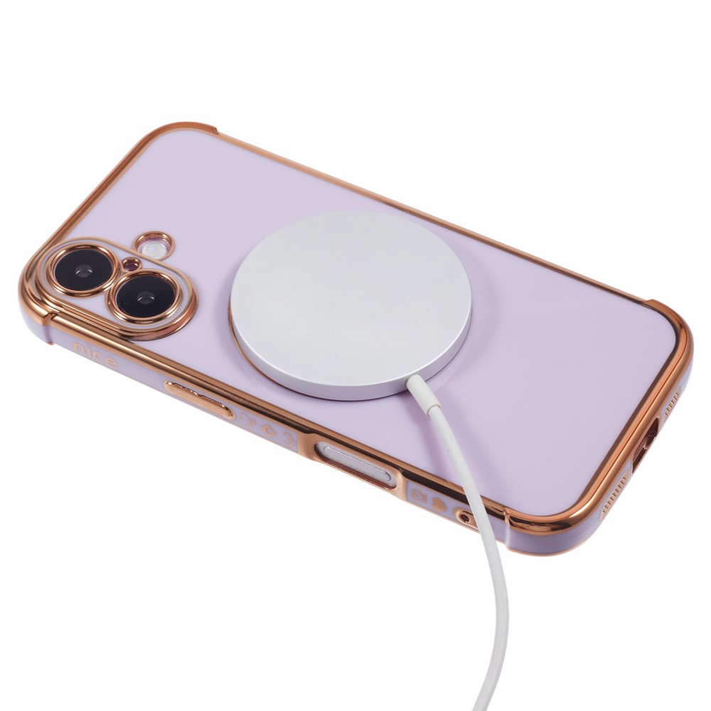 Kryt na iPhone 16 Plus Srdíčko s podporou MagSafe světle fialový