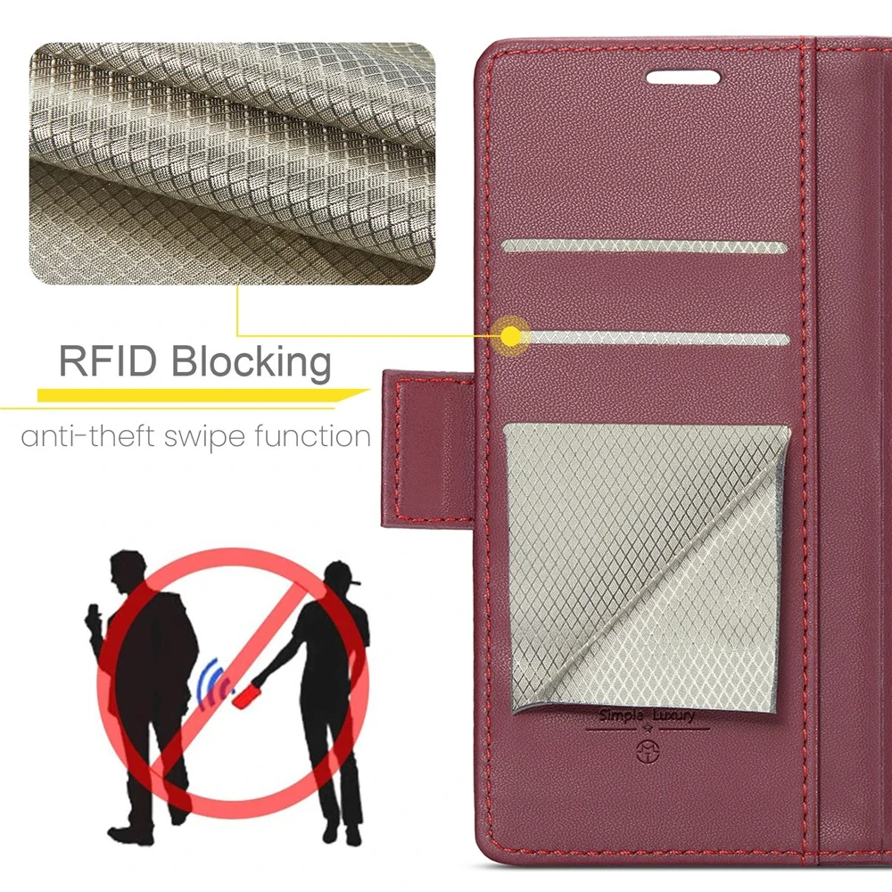 Pouzdro na iPhone 15 Plus CASEME smooth červené