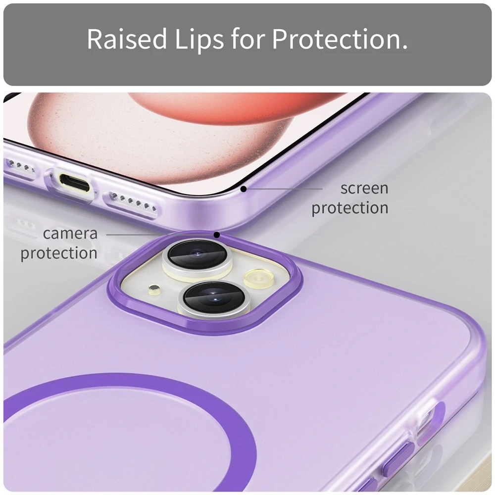 Kryt na iPhone 15 Plus Candy s podporou MAGSAFE fialový