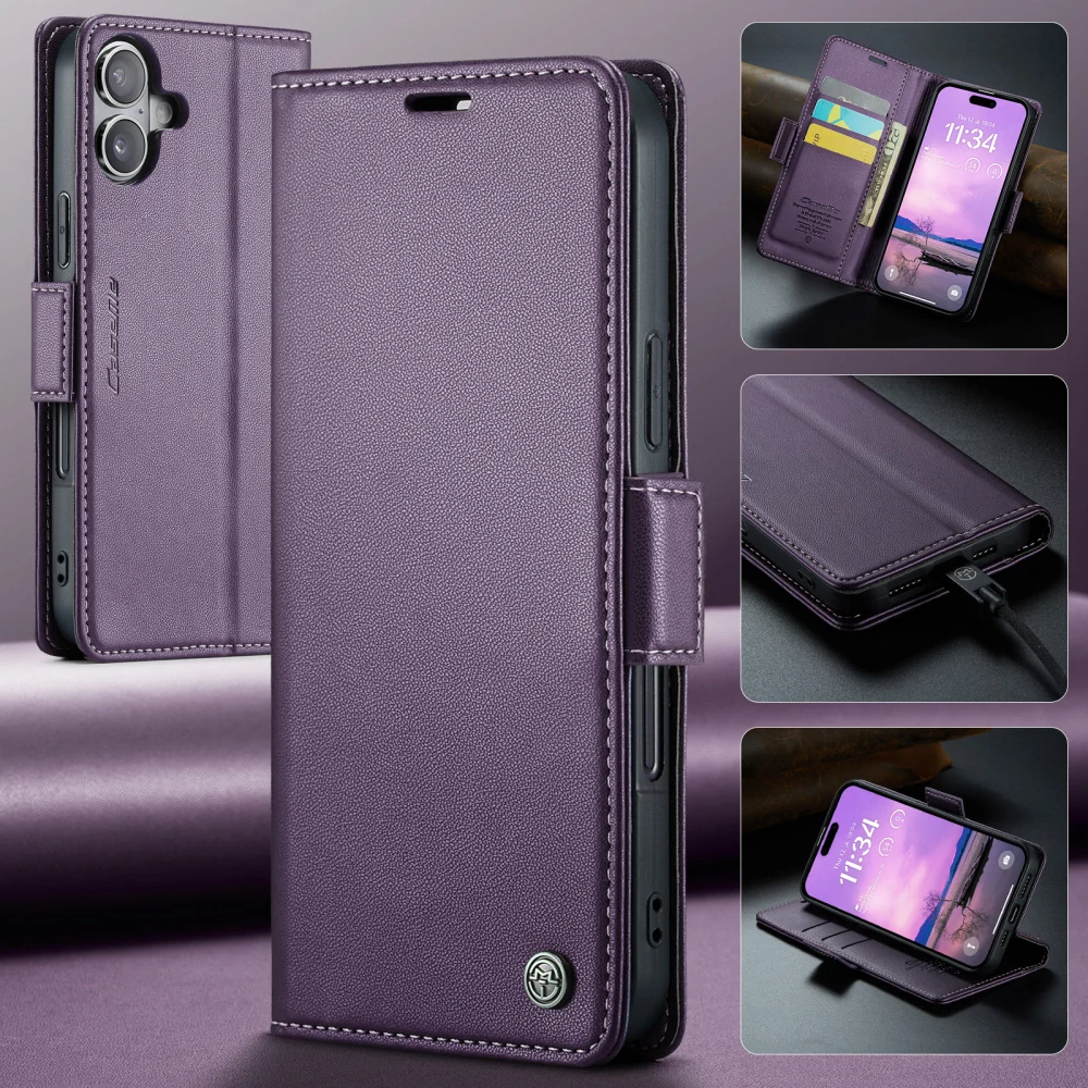 Pouzdro na iPhone 17 CASEME Smooth fialové