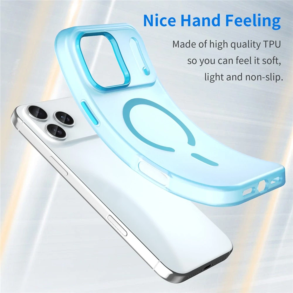 Kryt na iPhone 17 Pro Max Candy s podporou MAGSAFE modrý