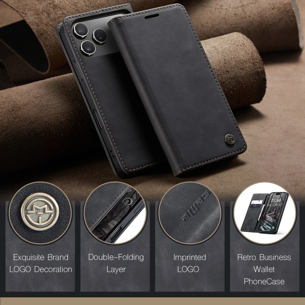 Pouzdro CASEME pro iPhone 17 Pro Max černé