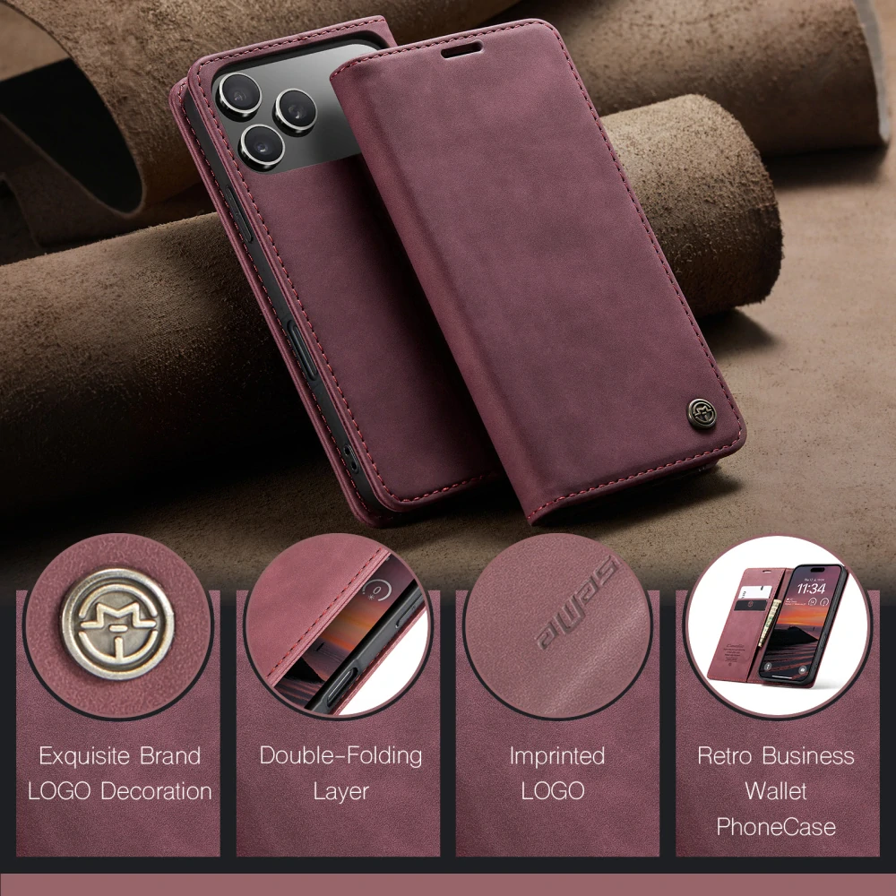 Pouzdro CASEME pro iPhone 17 Pro Max červené