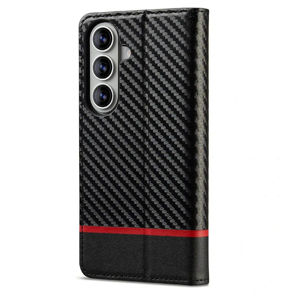 Pouzdro na Samsung Galaxy S26 LC.IMEEKE Carbon horizontal